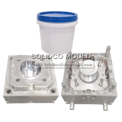 5litres 30litres round square paint pail bucket mould plastic mold manufacturer