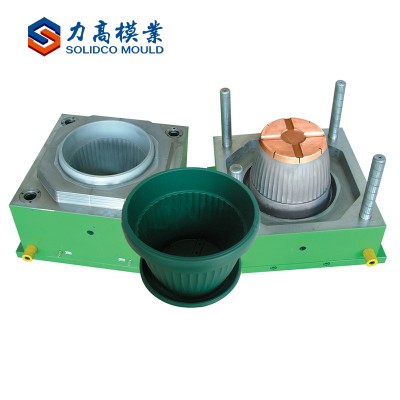 2 Cavity Plastic Mold Flower Pot Injection Mould Heromould